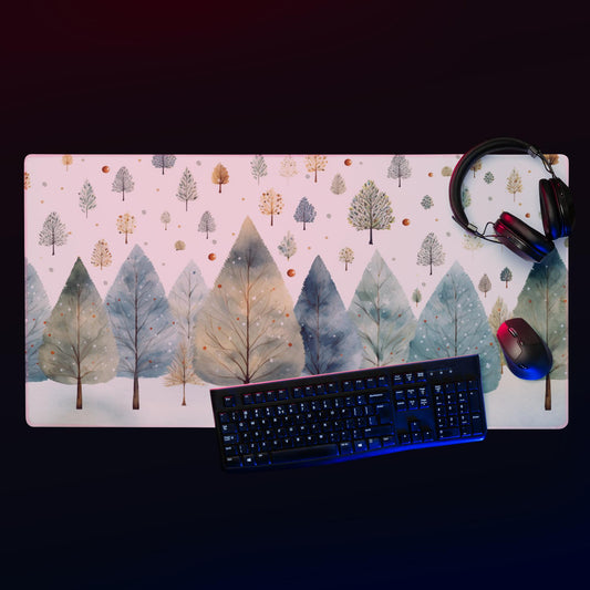 Forest Gaming Mouse Pad, Large Keyboard Pad, Mouse Pad for Keyboard with Anti-Slip Rubber Base, Extended Desk Pad XL Keyboard Pad Mouse Mat