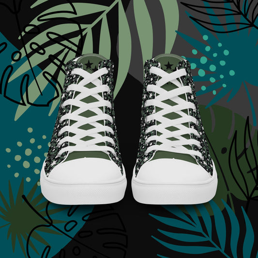 Camo Star Men's Hightop Canvas Shoes, Casual Lace up Canvas Shoes, Comfortable Fashion Classic Shoes