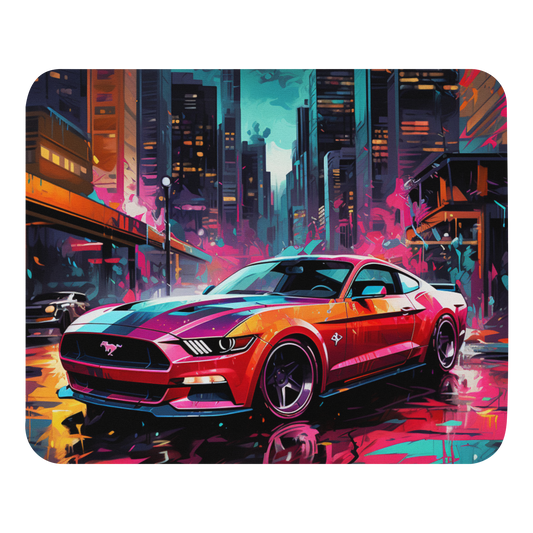 Mustang Small Mousepad for Desktops, Non-Slip Rubber Base, Waterproof Mouse Mat, Mini Mouse Pad for Women Kids Men, Gaming Mouse Mat for Computer Laptop Home Office