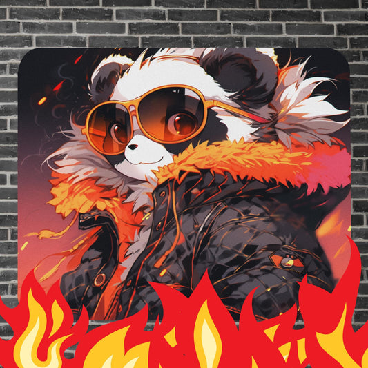 Fiery Panda Small Mousepad for Desktops, Non-Slip Rubber Base, Waterproof Mouse Mat, Mini Mouse Pad for Women Kids Men, Gaming Mouse Mat for Computer Laptop Home Office