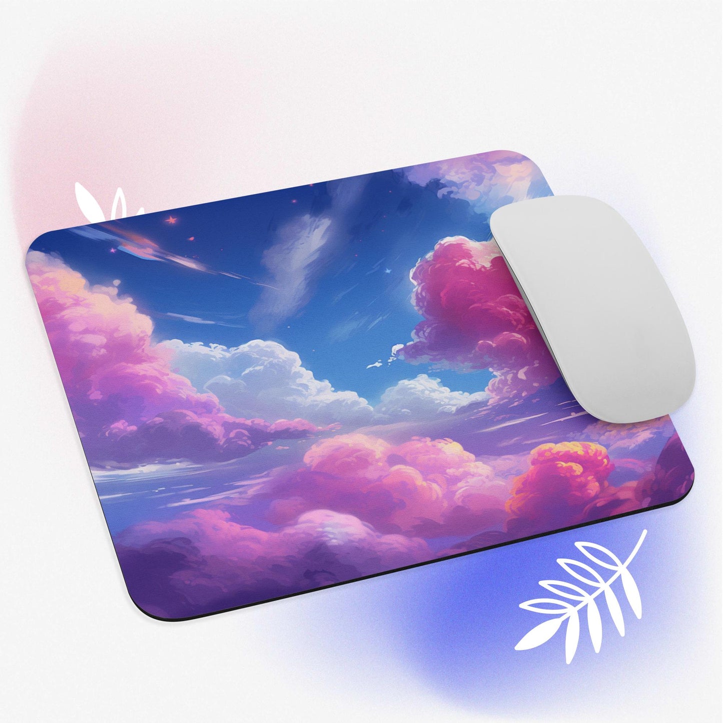 Clouds Small Mousepad for Desktops, Non-Slip Rubber Base, Waterproof Mouse Mat, Mini Mouse Pad for Women Kids Men, Gaming Mouse Mat for Computer Laptop Home Office