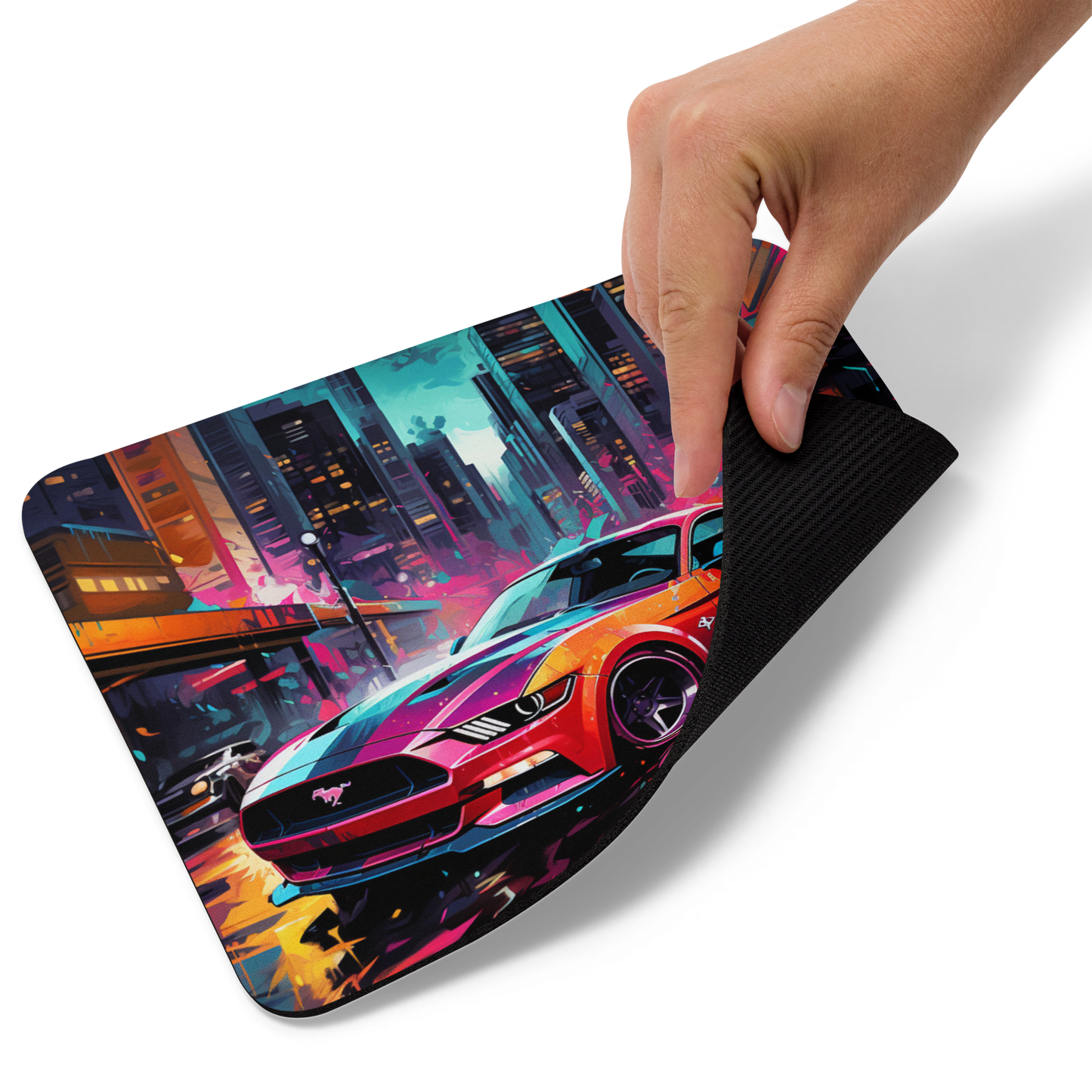 Mustang Small Mousepad for Desktops, Non-Slip Rubber Base, Waterproof Mouse Mat, Mini Mouse Pad for Women Kids Men, Gaming Mouse Mat for Computer Laptop Home Office