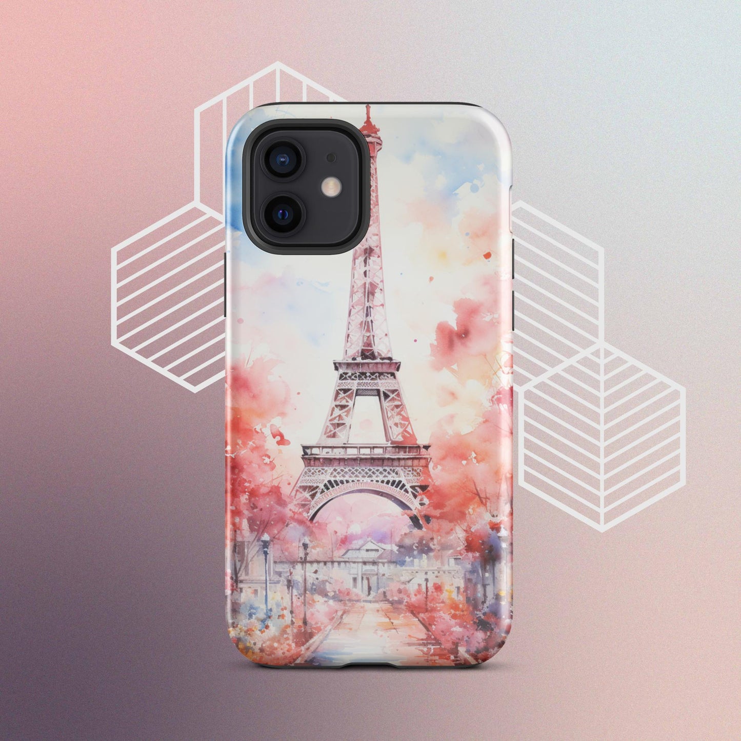 Watercolor Paris Dream Tough Case, Shockproof Phone Case,Cool Designed Phone Cases, Pocket-friendly