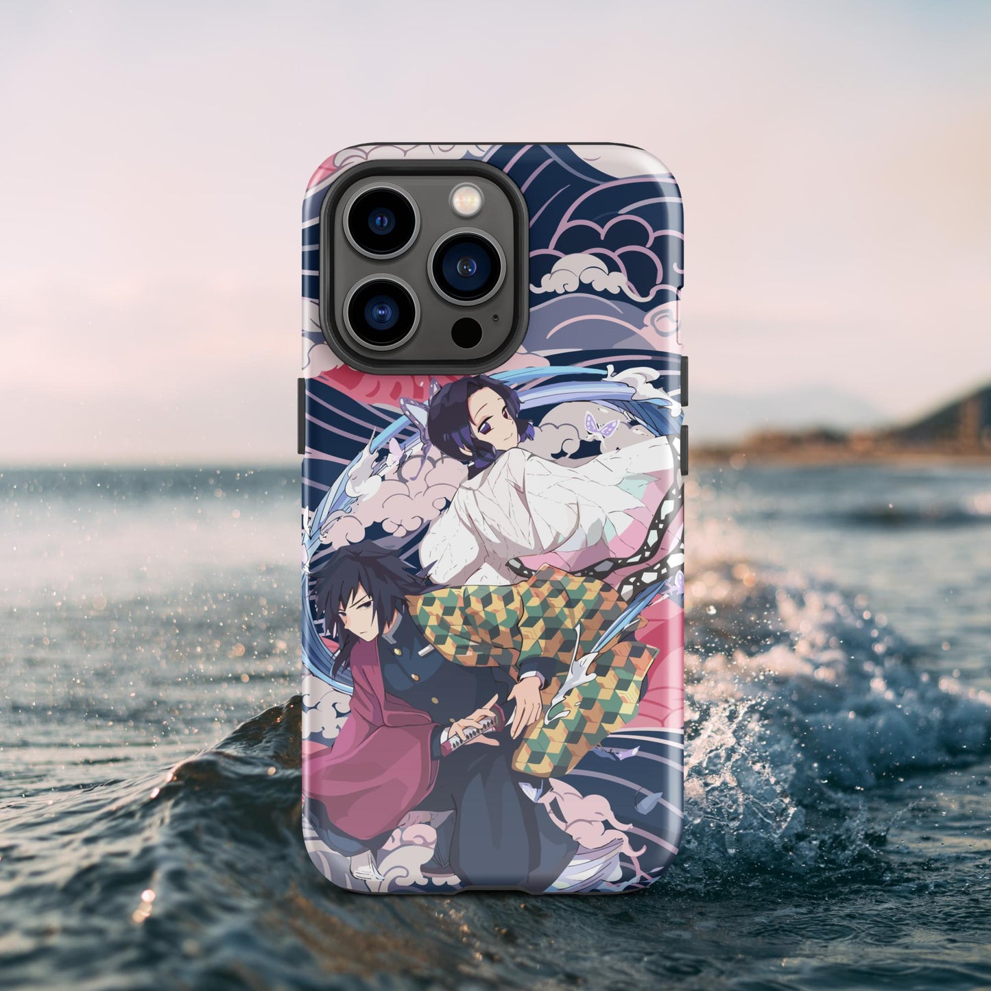 Shinobu Kocho & Giyu Tomioka Tough Case for iPhone®  Shockproof Phone Case, Anime Designed Phone Cases, Pocket-friendly