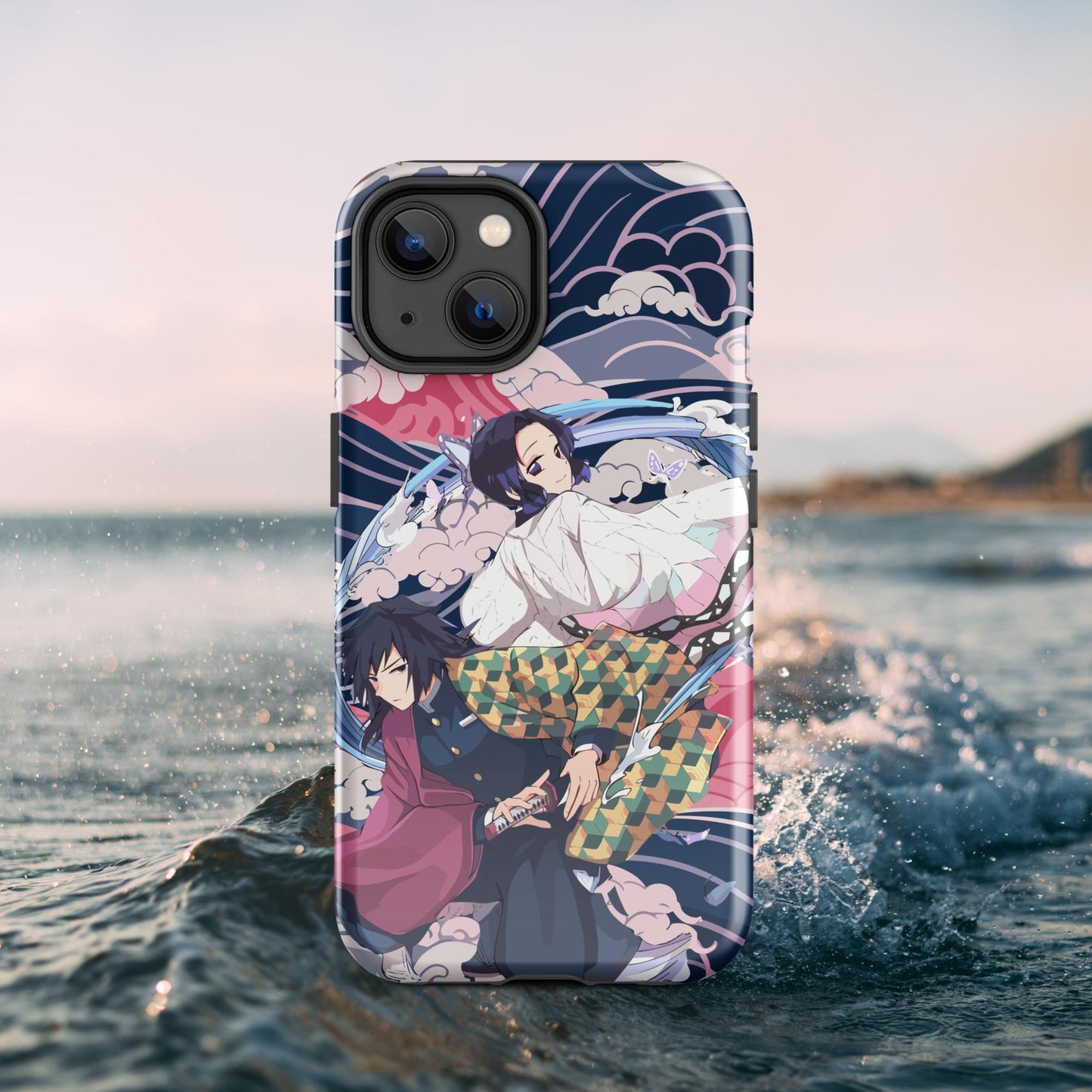 Shinobu Kocho & Giyu Tomioka Tough Case for iPhone®  Shockproof Phone Case, Anime Designed Phone Cases, Pocket-friendly