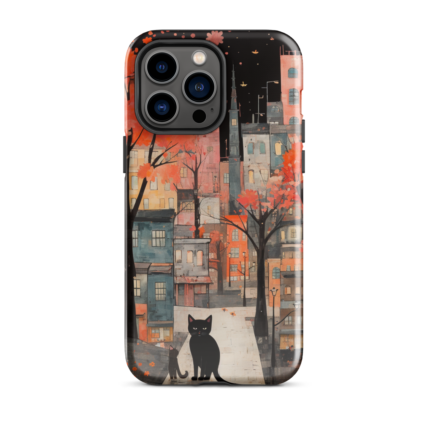 Cat In The Night Tough Case, Shockproof Phone Case,Cool Designed Phone Cases, Pocket-friendly