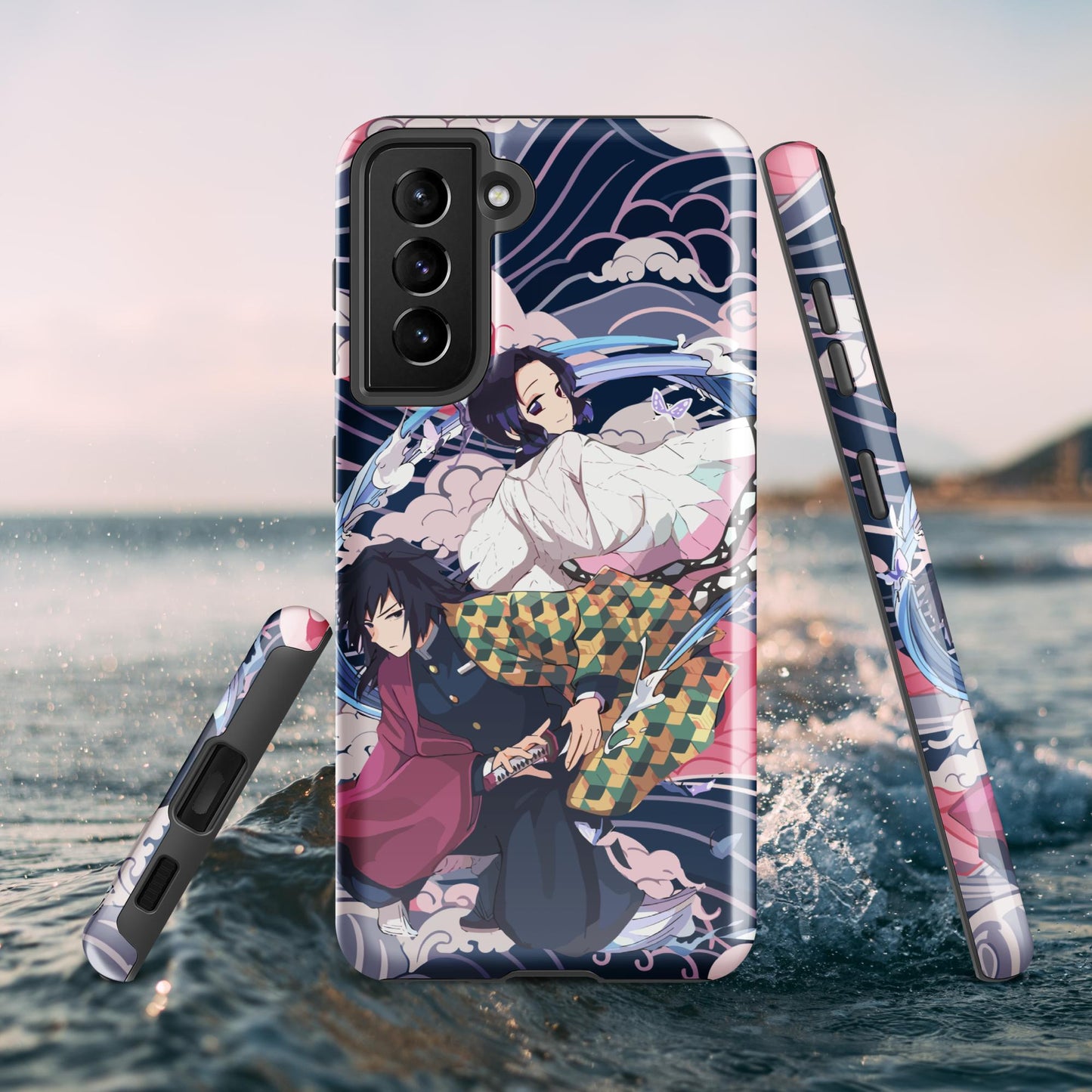 Shinobu Kocho & Giyu Tomioka Tough case for Samsung®, Shockproof Phone Case, Anime Designed Phone Cases, Pocket-friendly