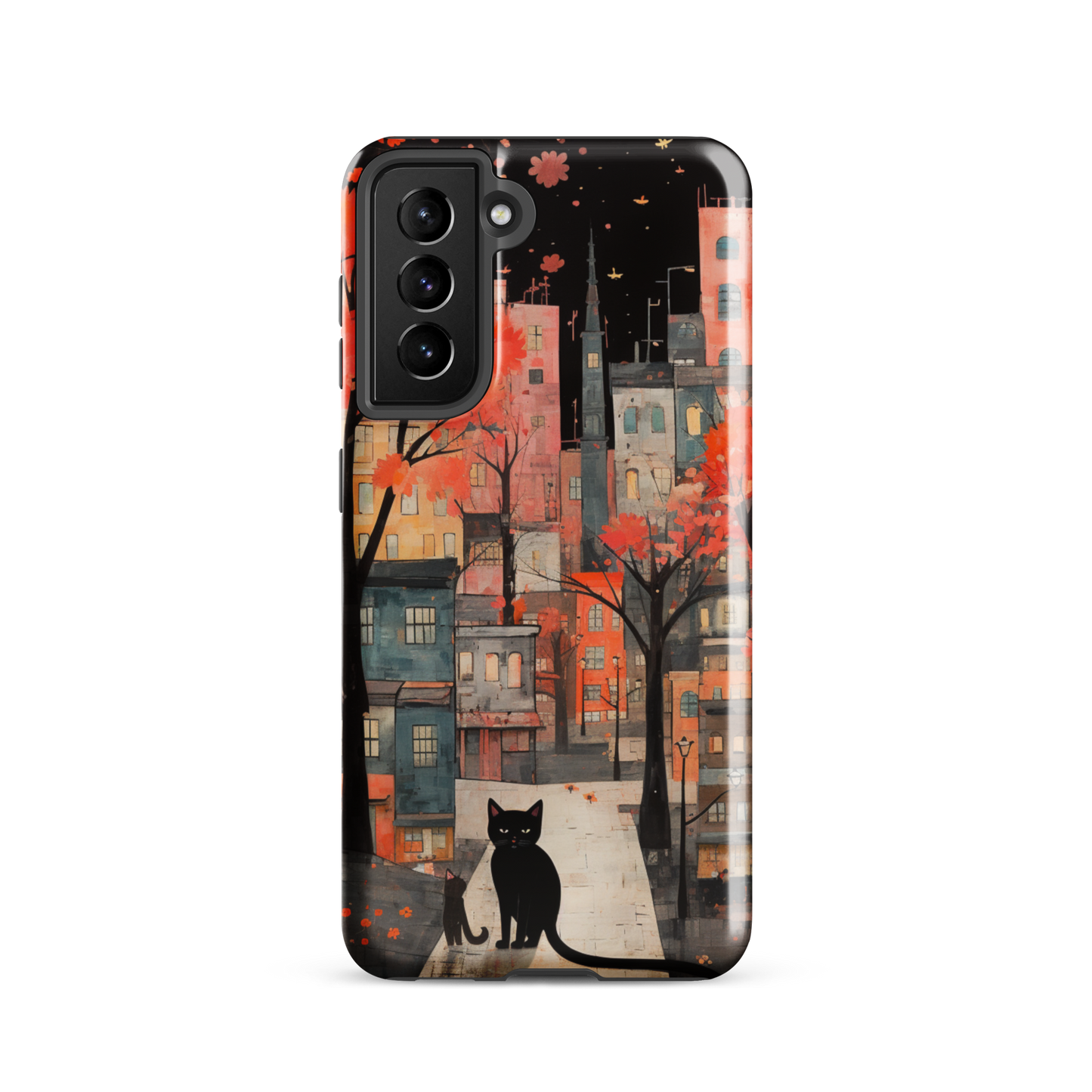 Cat In The Night Tough Case, Shockproof Phone Case,Cool Designed Phone Cases, Pocket-friendly
