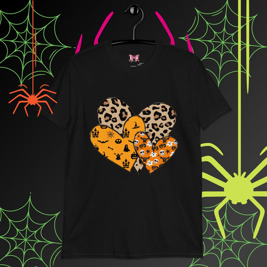 Spooky Hearts Short-Sleeve Unisex T-Shirt,  Graphic T-Shirt, Premium Graphic Tees, Cool Design T Shirts,  Streetwear Casual Summer Tops T-Shirt Unisex