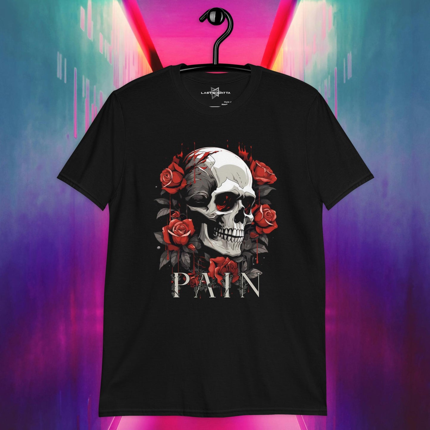 Love is Pain Short-Sleeve Unisex T-Shirt, Gothic Dark Valentine's romantic tee