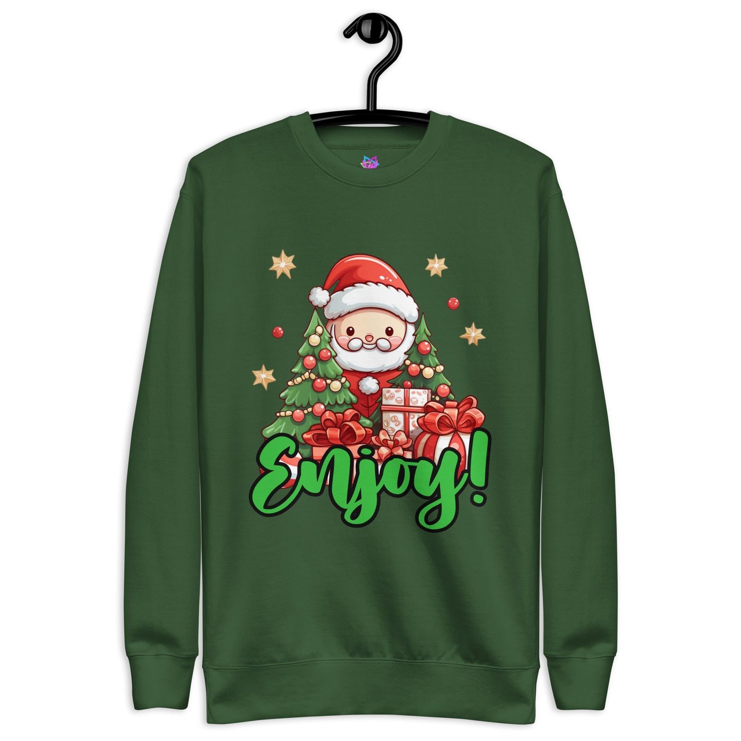 Jolly Santa Christmas Theme Cute Unisex Premium Sweatshirt