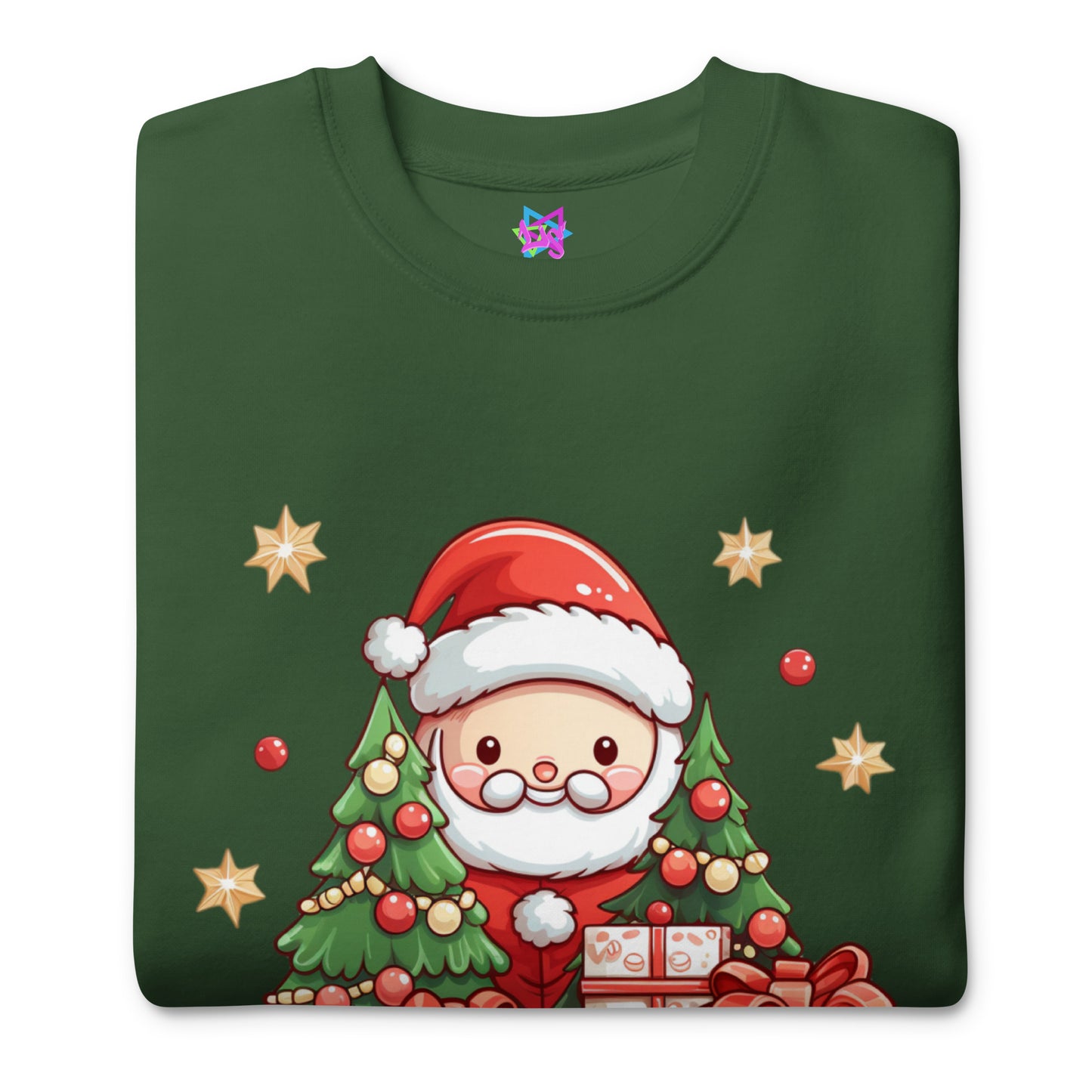 Jolly Santa Christmas Theme Cute Unisex Premium Sweatshirt