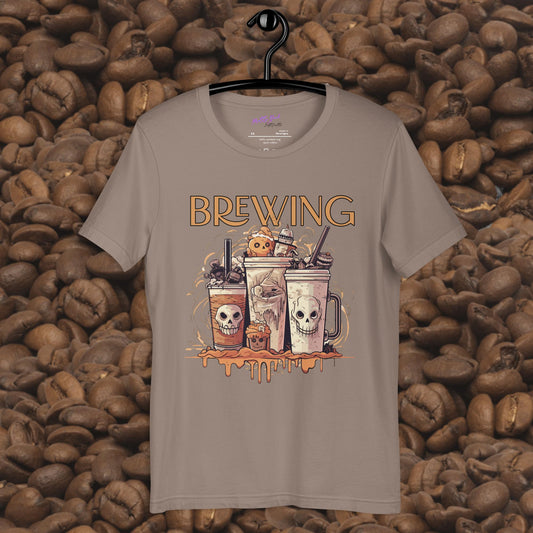 Brewing Unisex t-shirt, Coffee Lovers Graphic Tee, Coffee Tee