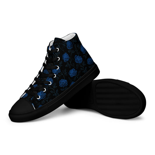 Getting The Blues Women’s high top canvas shoes